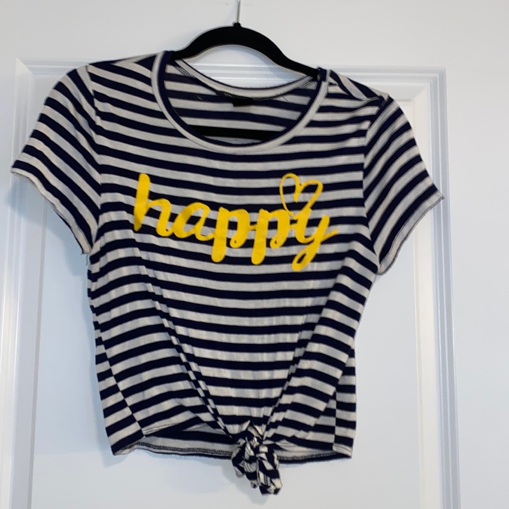 Womens tie cropped shirt